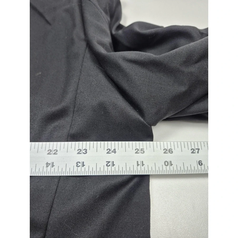 Calvin Klein Suit Mens 50 Long Black Super 140s Wool 2 Piece 45x36 NWT FLAW